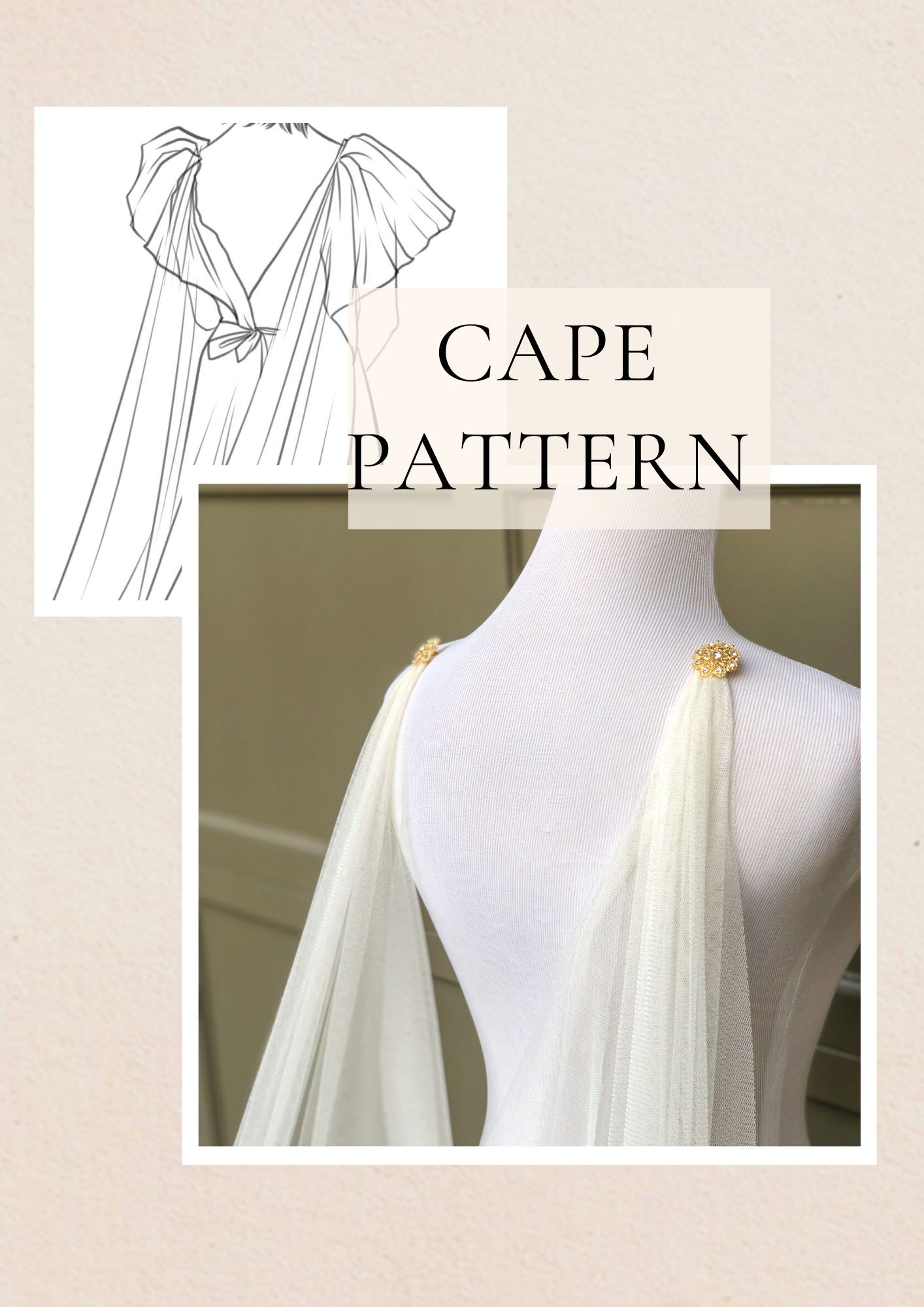 how to cut a cape dress How to CUT and SEW a Simple CIRCLE CAPE DRESS