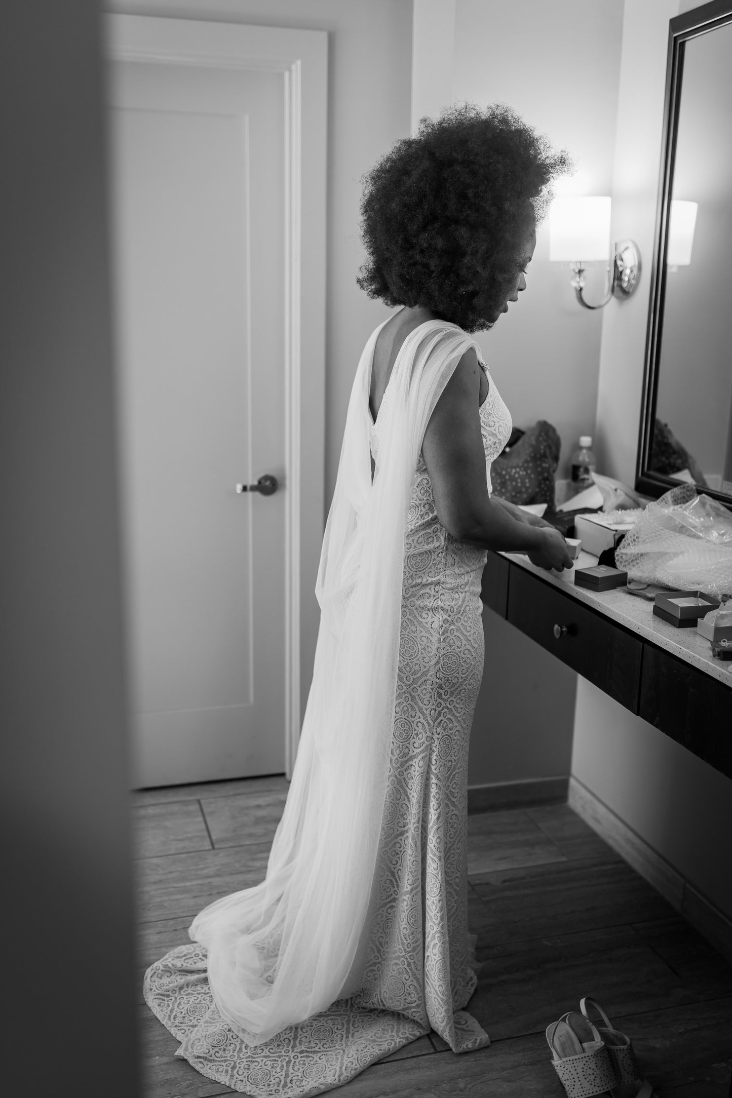 destination wedding getting ready in long cathedral cape