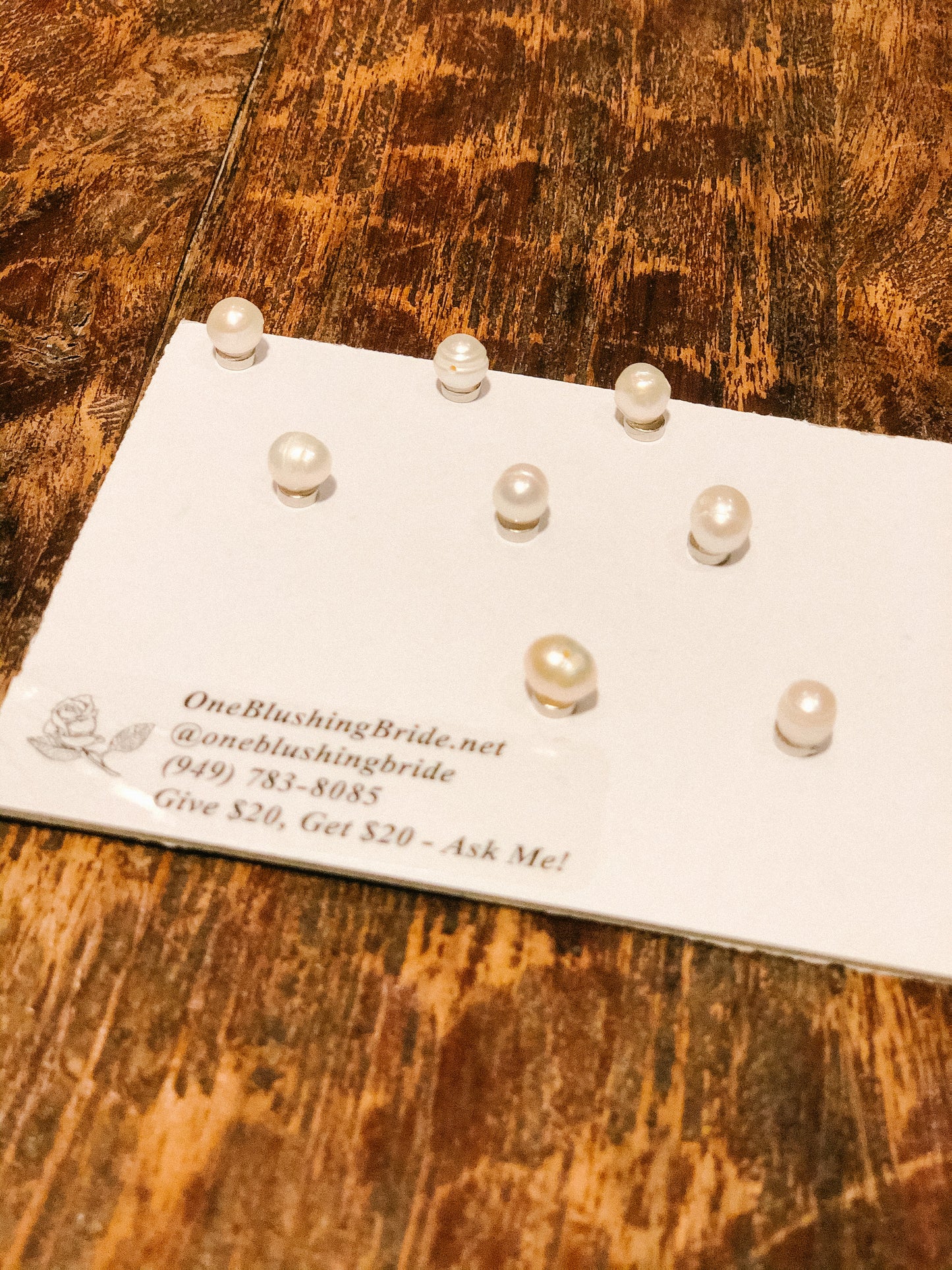 set of bridal veil weights in ivory
