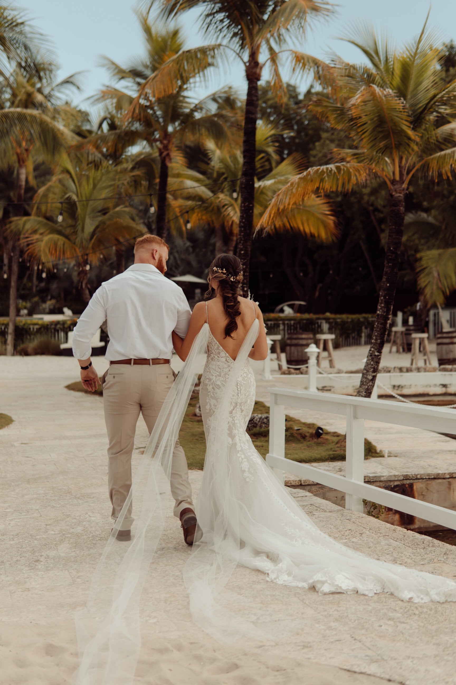 long cathedral length wedding wings for destination ceremony
