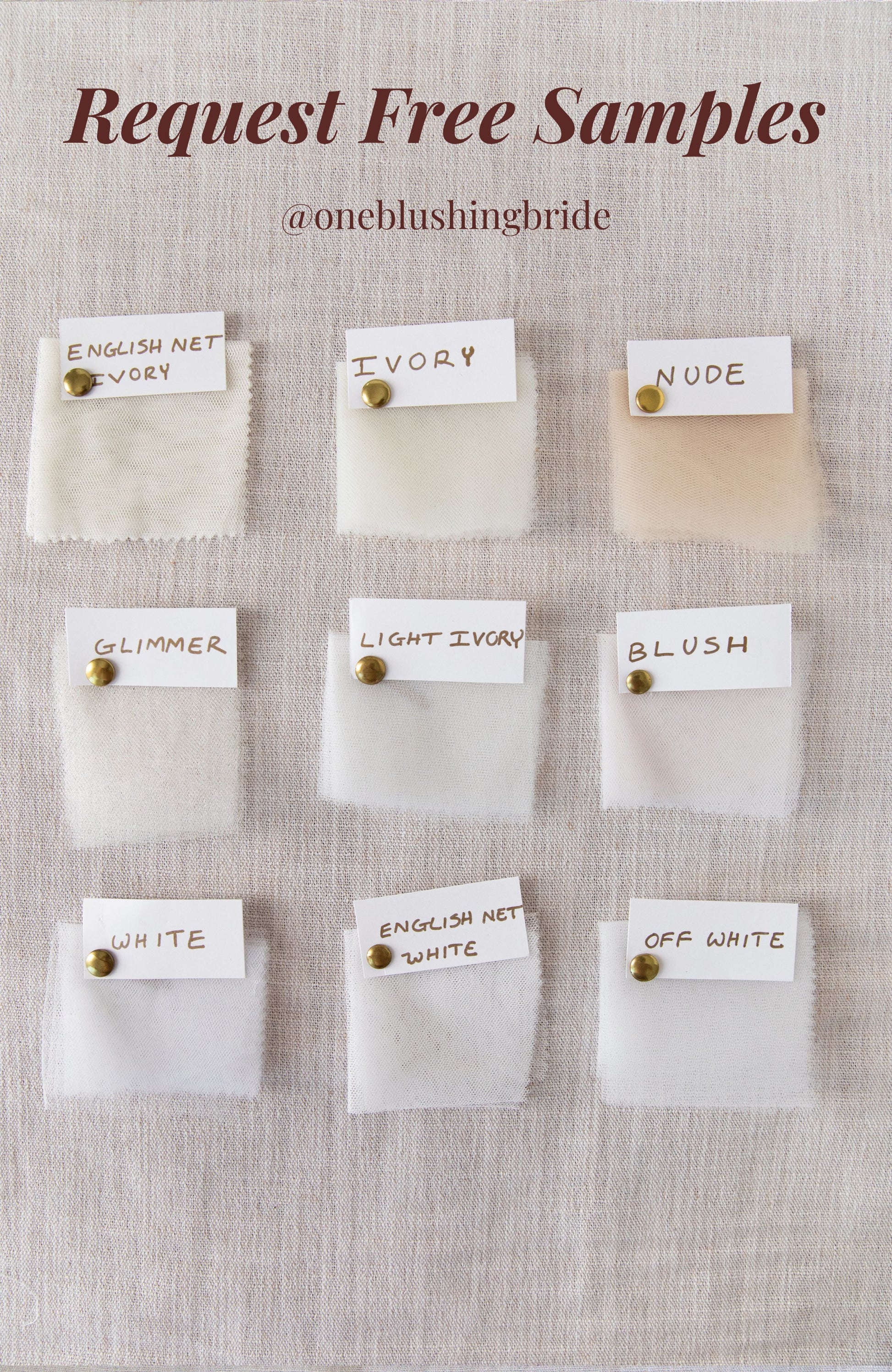 blush white off white light ivory nude wedding tulle for veils