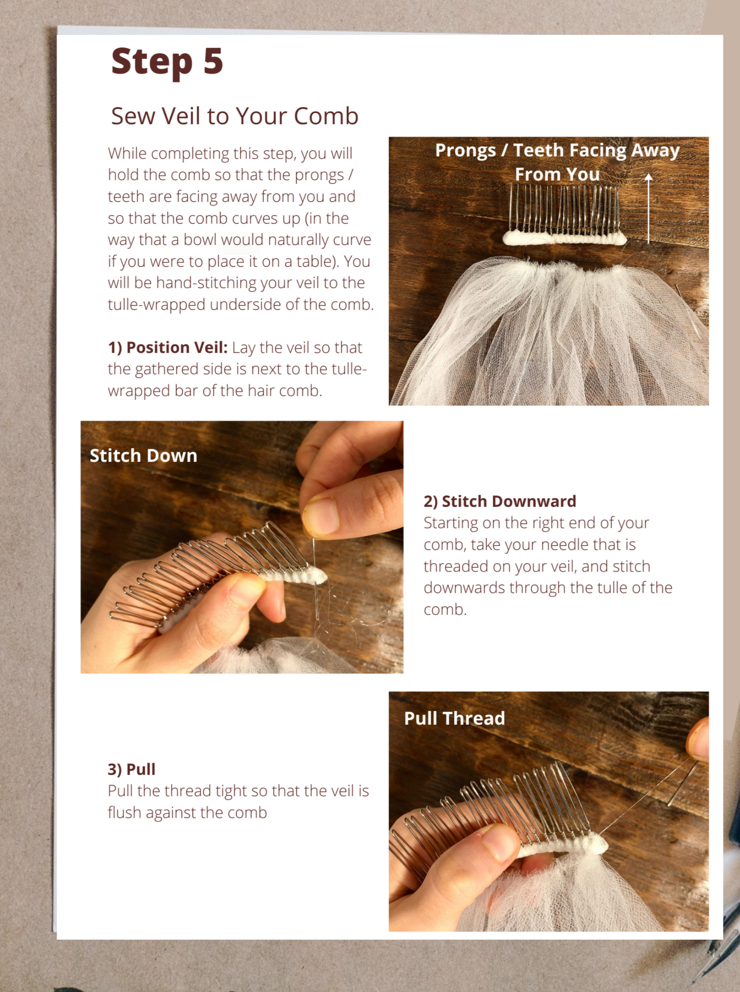 diy drop veil sewing pattern for veil with comb for brides