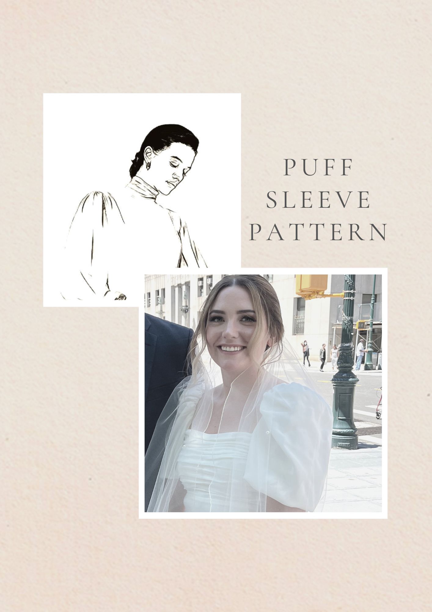 Crafting instructions for budget brides: DIY Detachable Puffed Sleeves Bridal Sewing Pattern