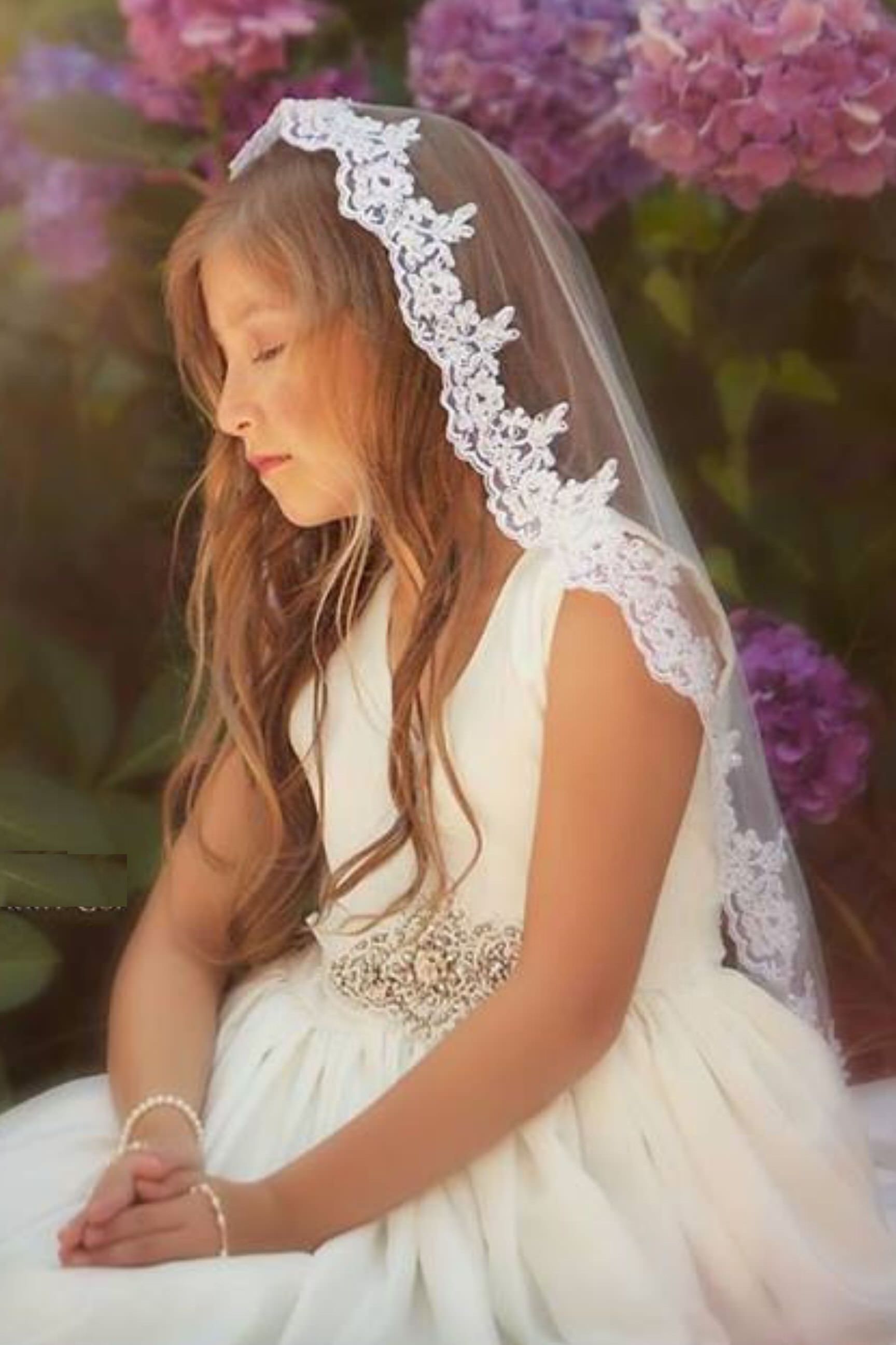 Bridal Veil Made From Mother's Wedding Dress