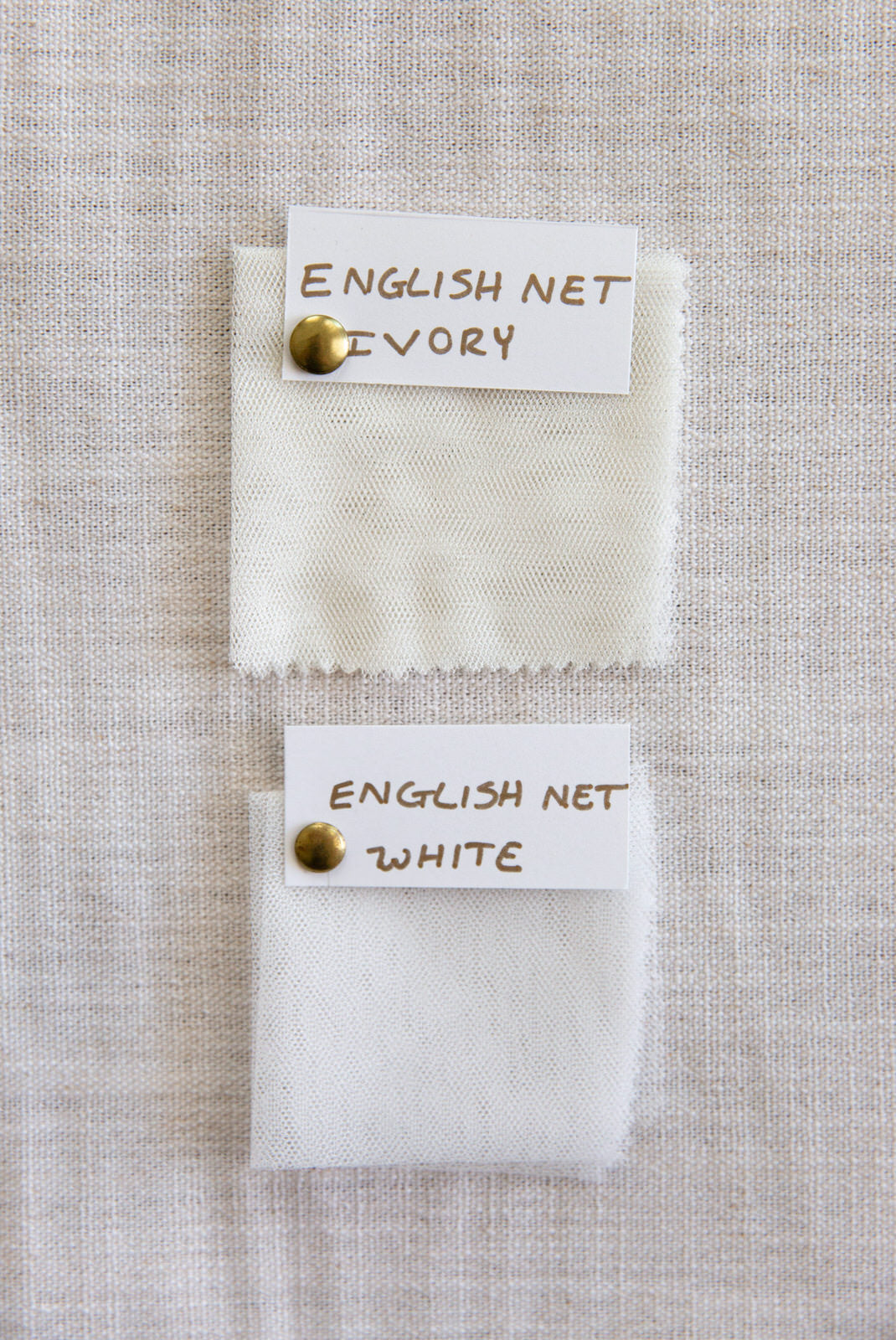 white and soft white English net bridal veil fabric