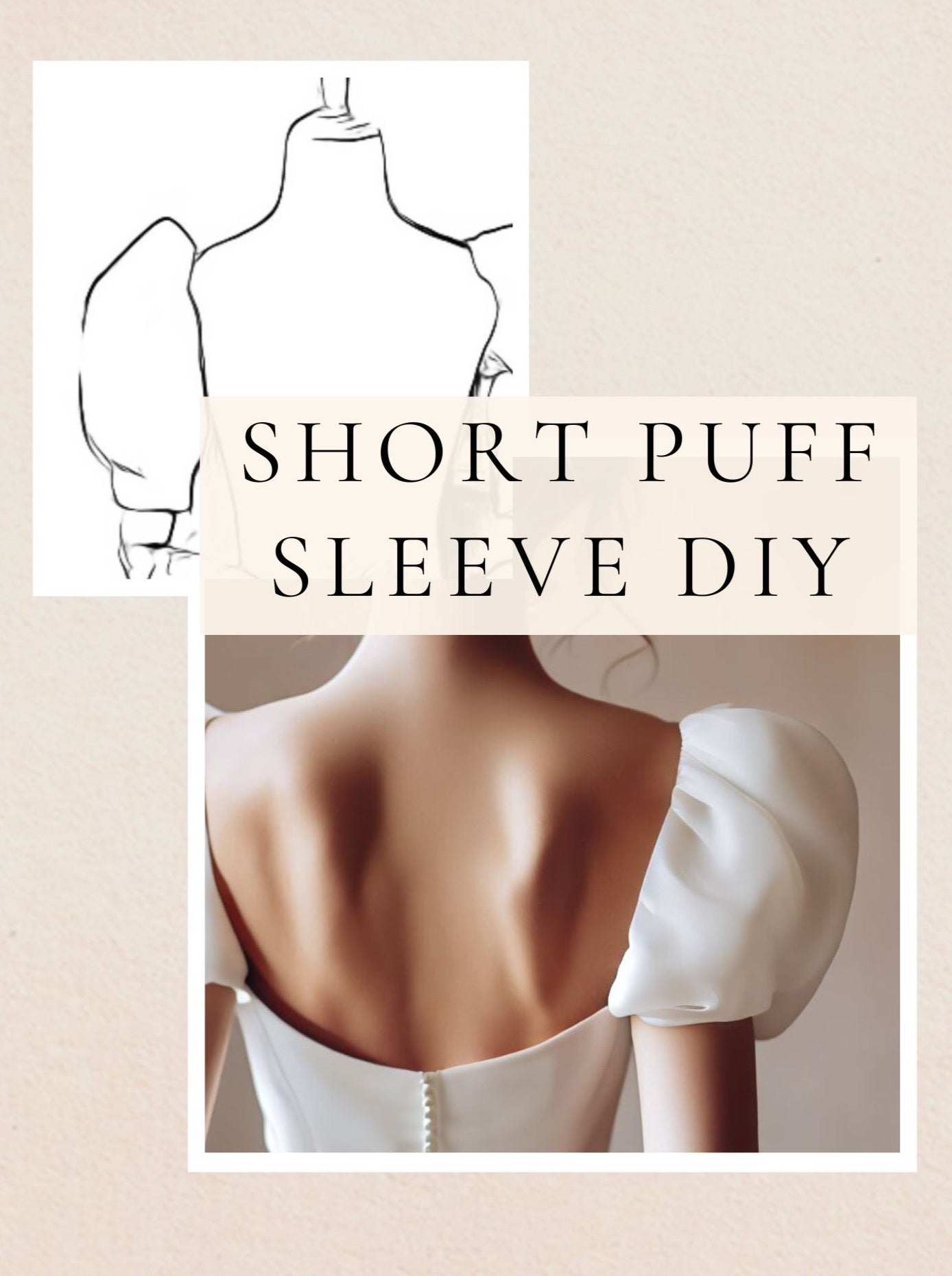 make your own short puff sleeves for your wedding dress