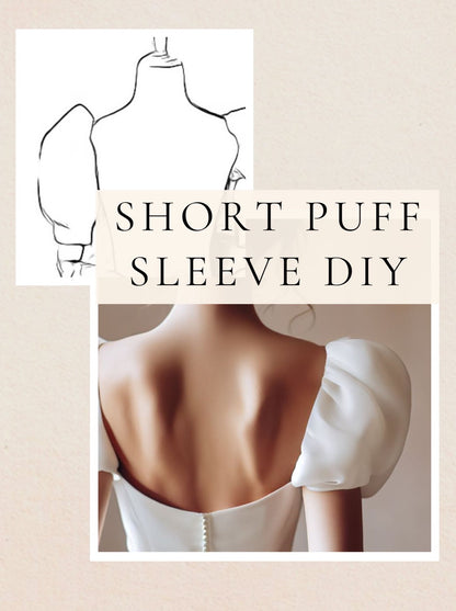 DIY Short Bridal Sleeve Pattern, Puffed Sleeve Sewing Tutorial One Blushing Bride Custom Wedding Veils DIY Short Bridal Sleeve Pattern, Puffed Sleeve Sewing Tutorial One Blushing Bride Custom Wedding Veils