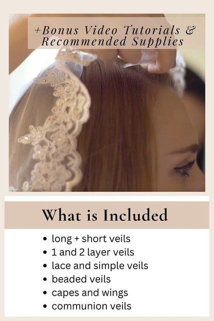 video tutorial for making your own wedding veil and accessory