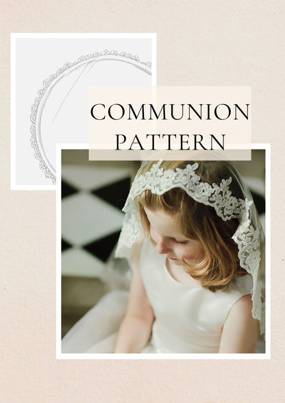 DIY First Holy Communion Lace Veil for Girls, Pattern PDF Tutorial for Catholic Mass
