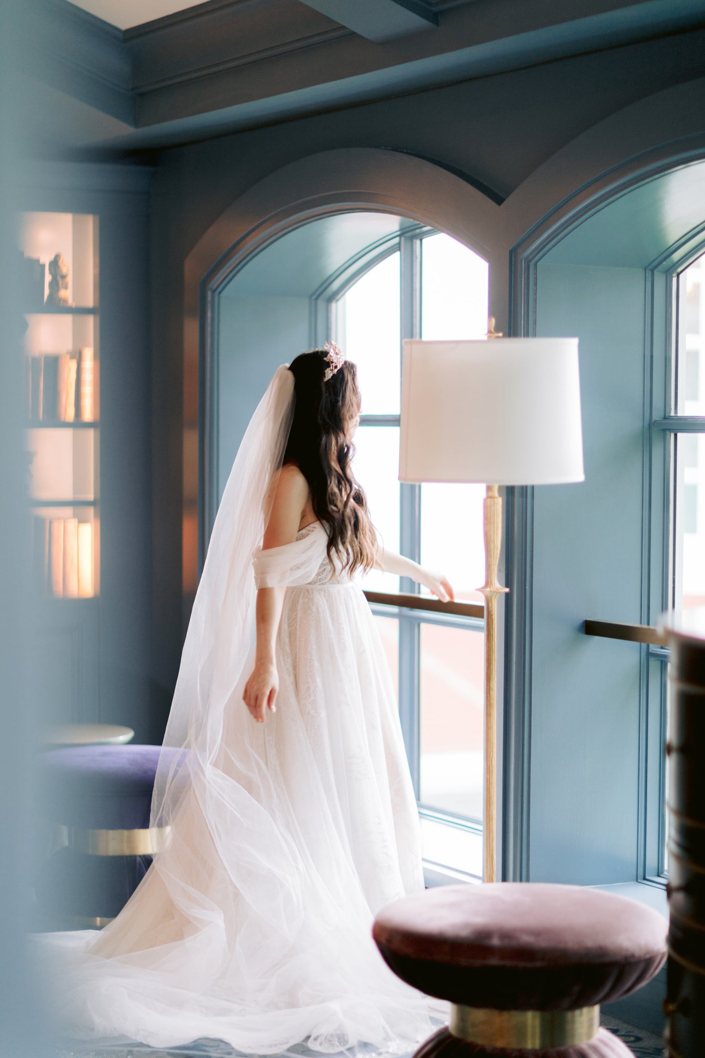 princess inspired long cathedral bridal veil for whimsical Disney bride