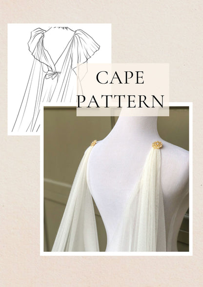 cape pattern tutorial for draped style wrap