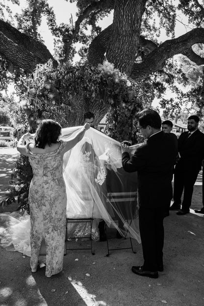 personalized embroidered wedding unity veil for catholic services