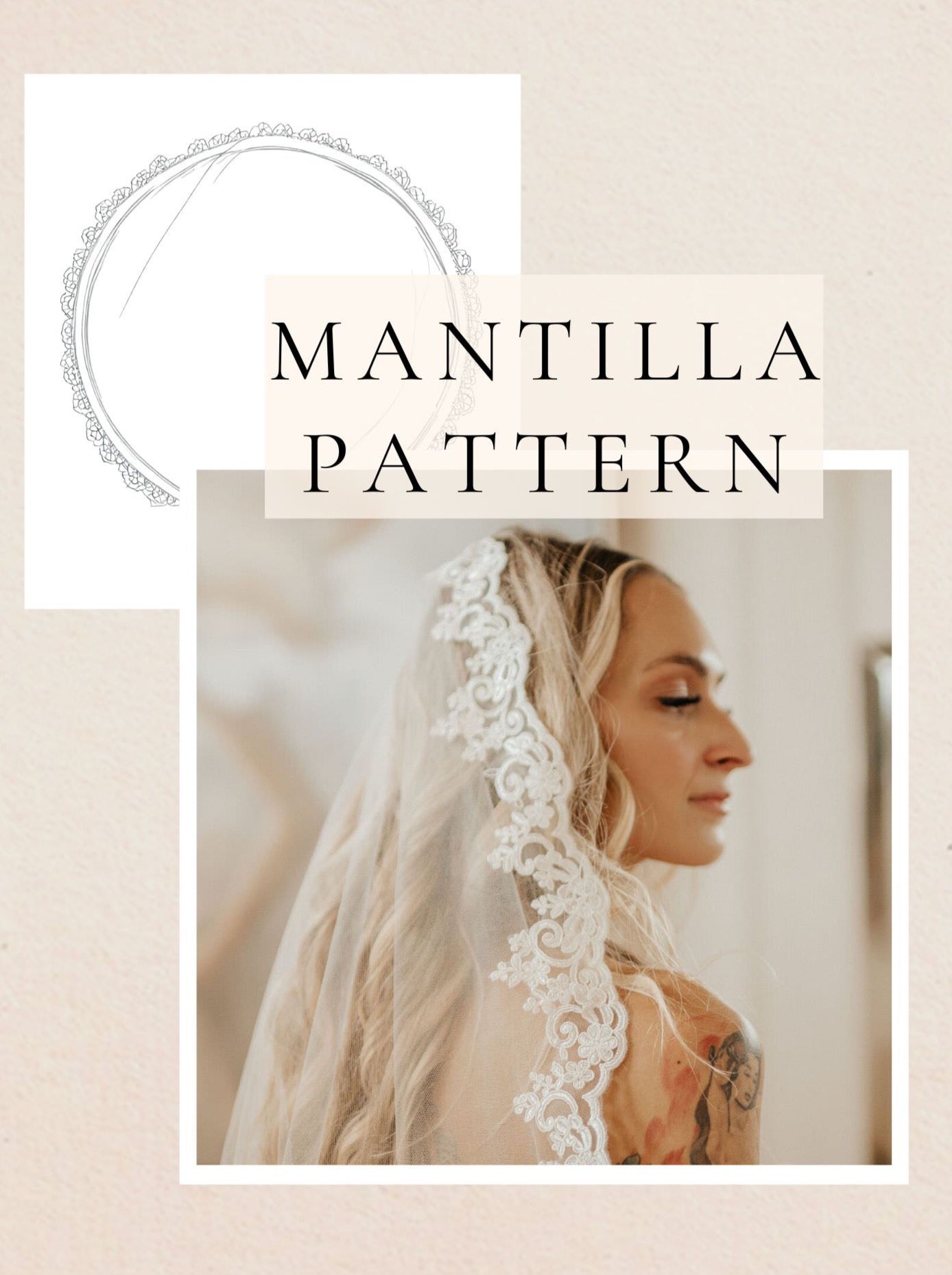 lace fingertip mantilla wedding veil