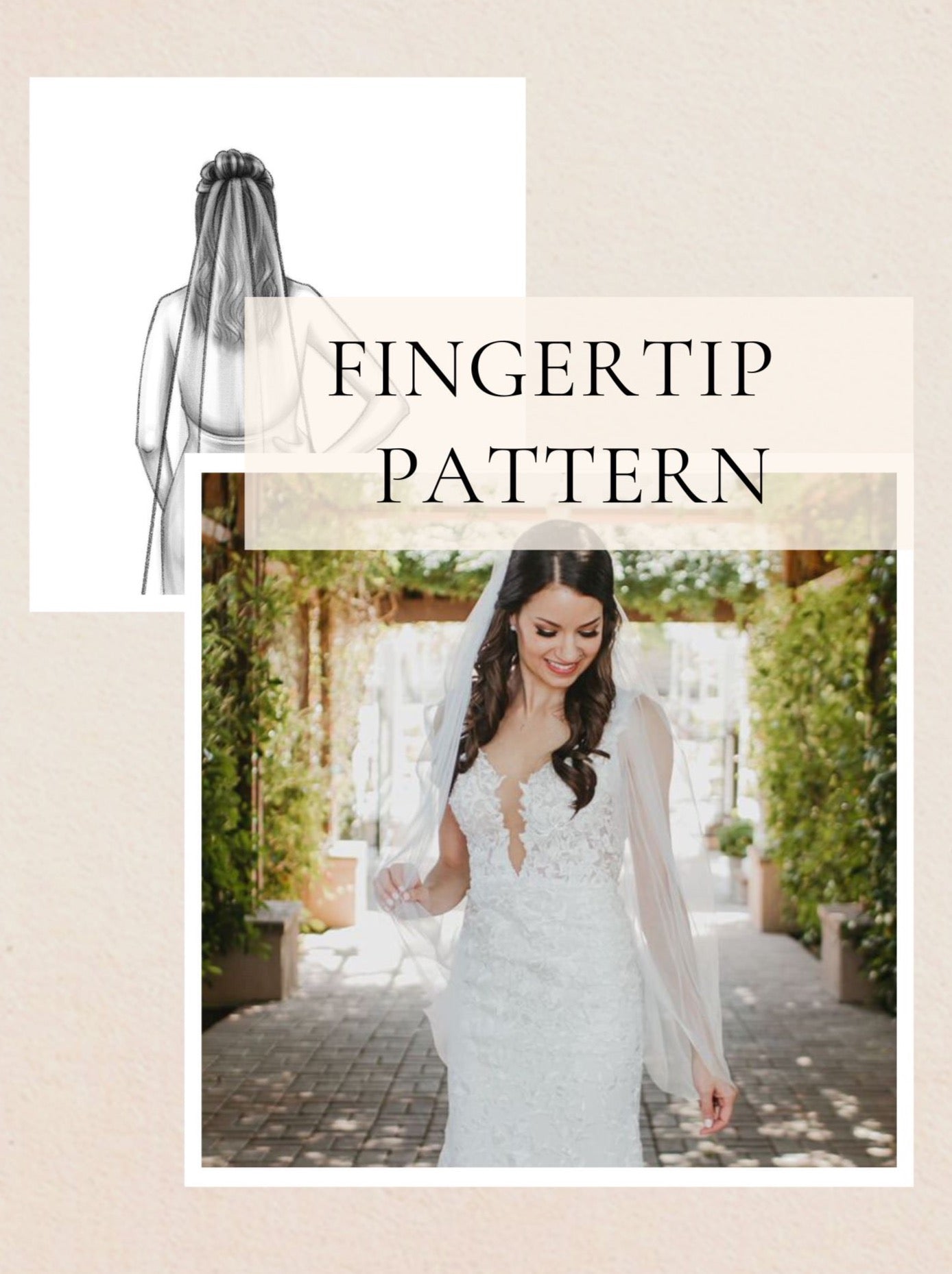 easy no sew pattern to make a simple fingertip bridal veil