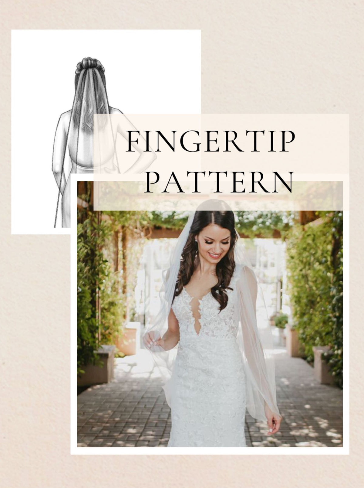 DIY Simple Fingertip Length Wedding Veil Pattern PDF Tutorial – One ...