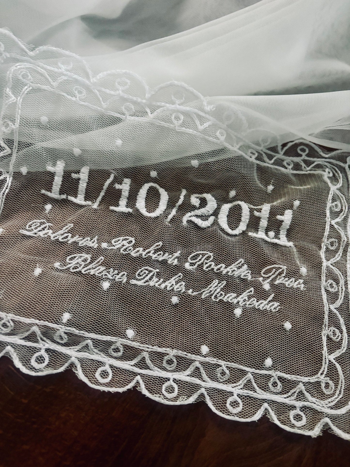 Anniversary Lace Handkerchief for Couple
