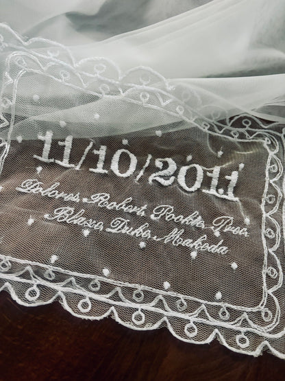 Anniversary Lace Handkerchief for Couple