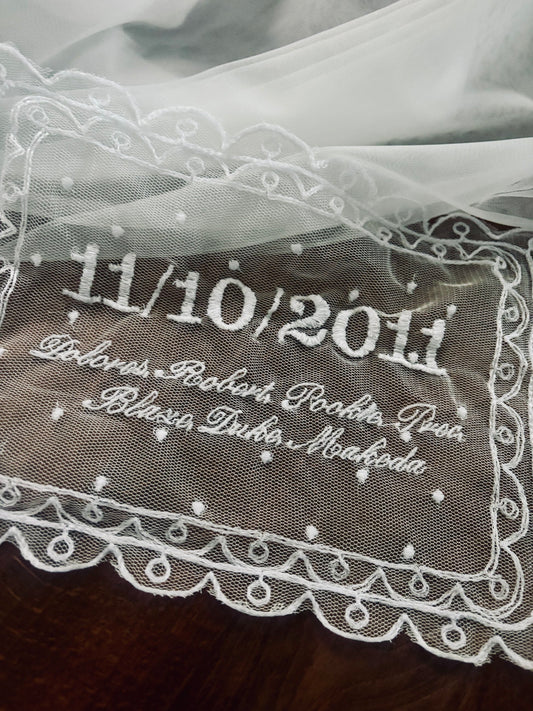Anniversary Lace Handkerchief for Couple