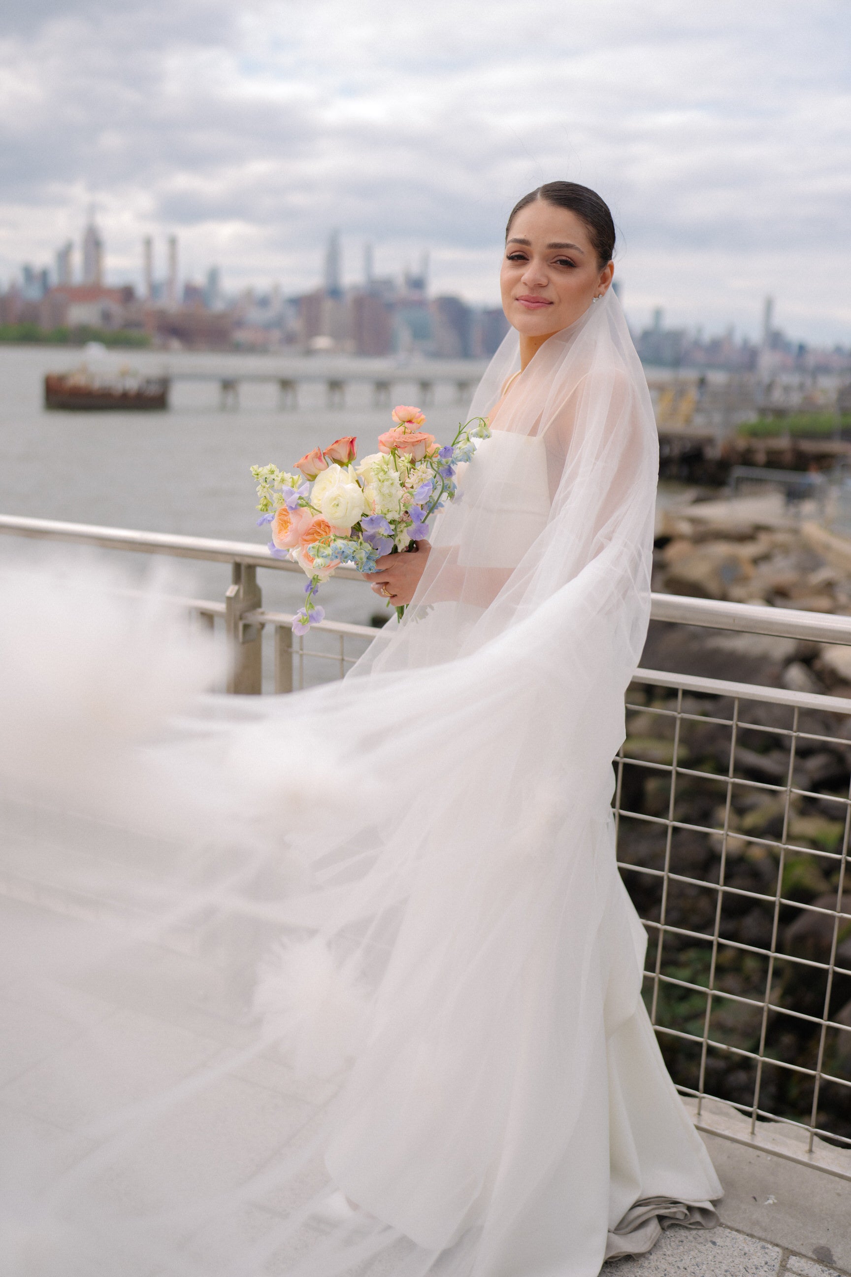 Elegant Bridal Veil Lace Cathedral Veil Rose Embroidered Veil