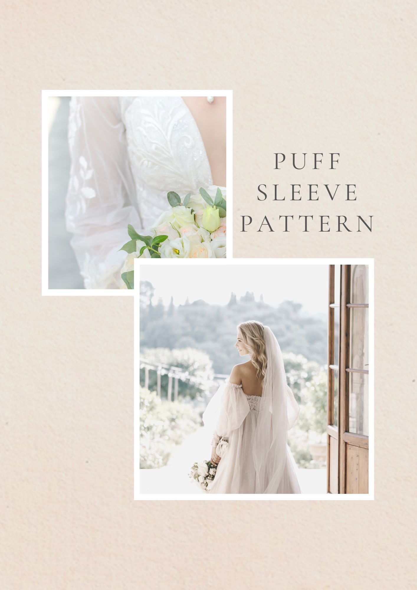 Sheer material bishop puff sleeve pattern for a romantic look