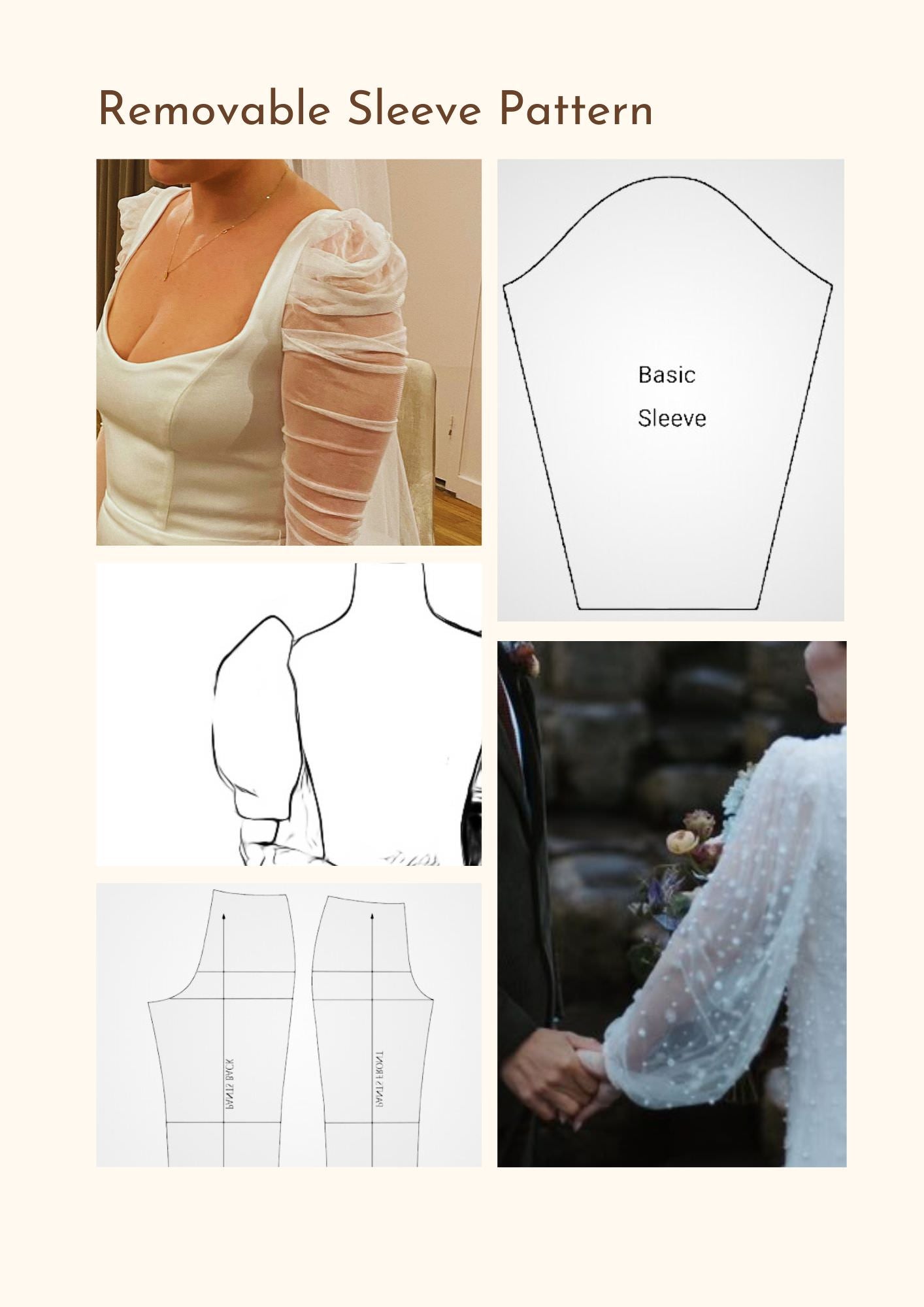 Innovative Bridal Sleeve Idea: Easy-to-Make Removable Puffy Style