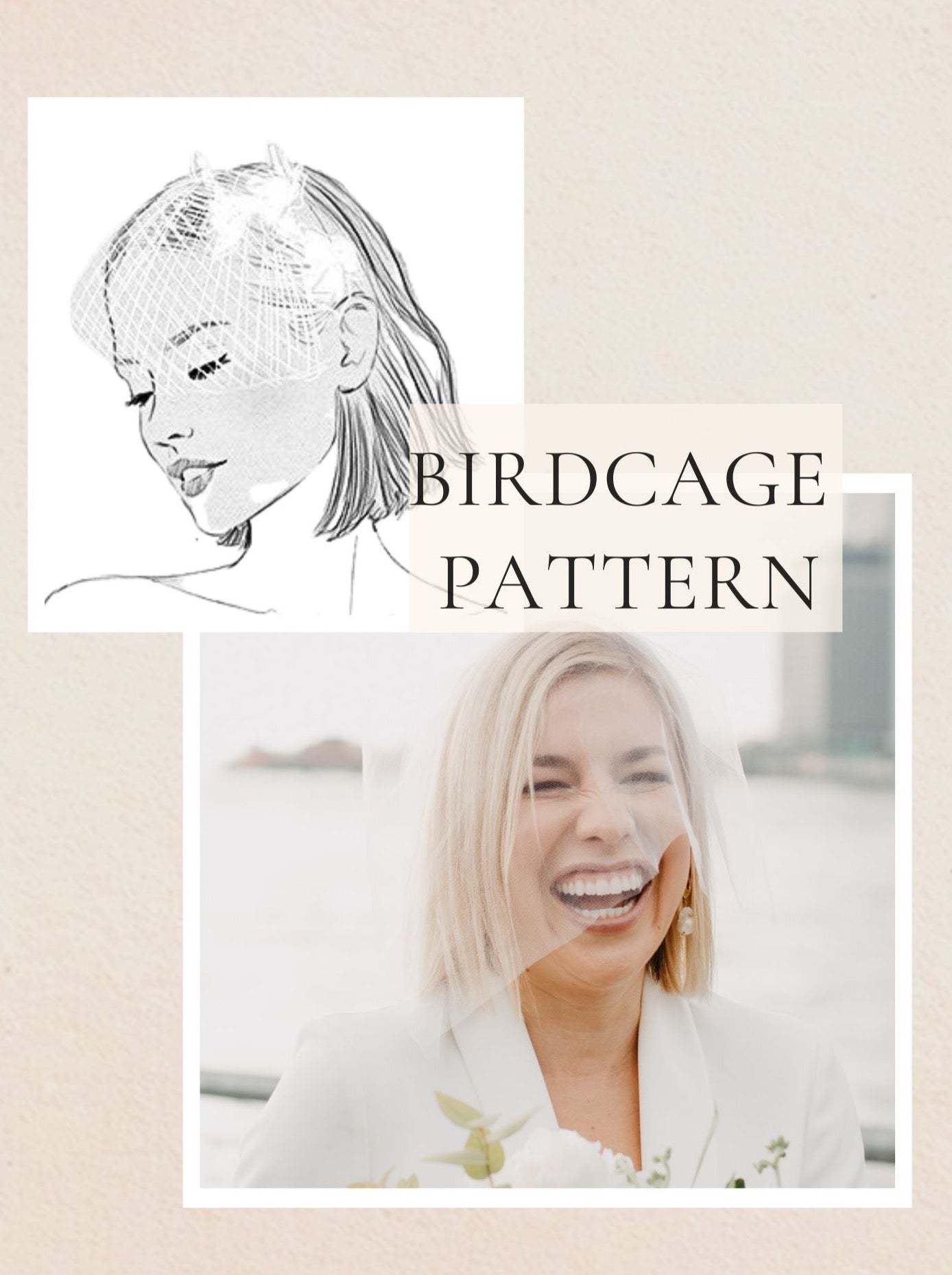 short blusher birdcage wedding veil pattern instructions with video help