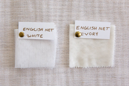 color options for English net wedding veils