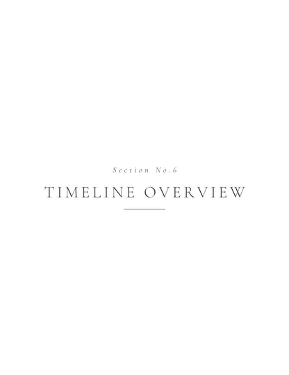 Wedding timeline and schedule planner for day of the wedding