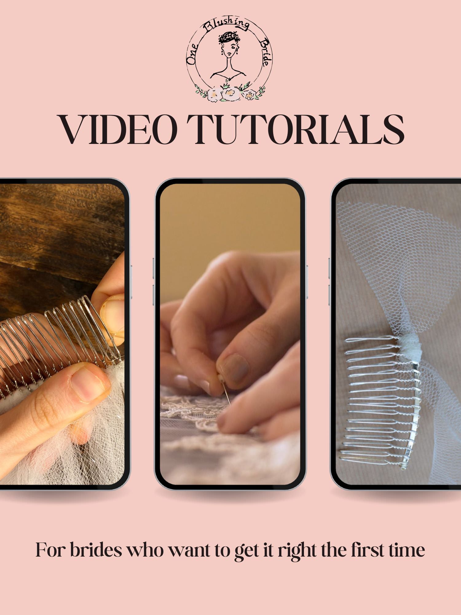video instructions and lessons for brides making their own wedding veil
