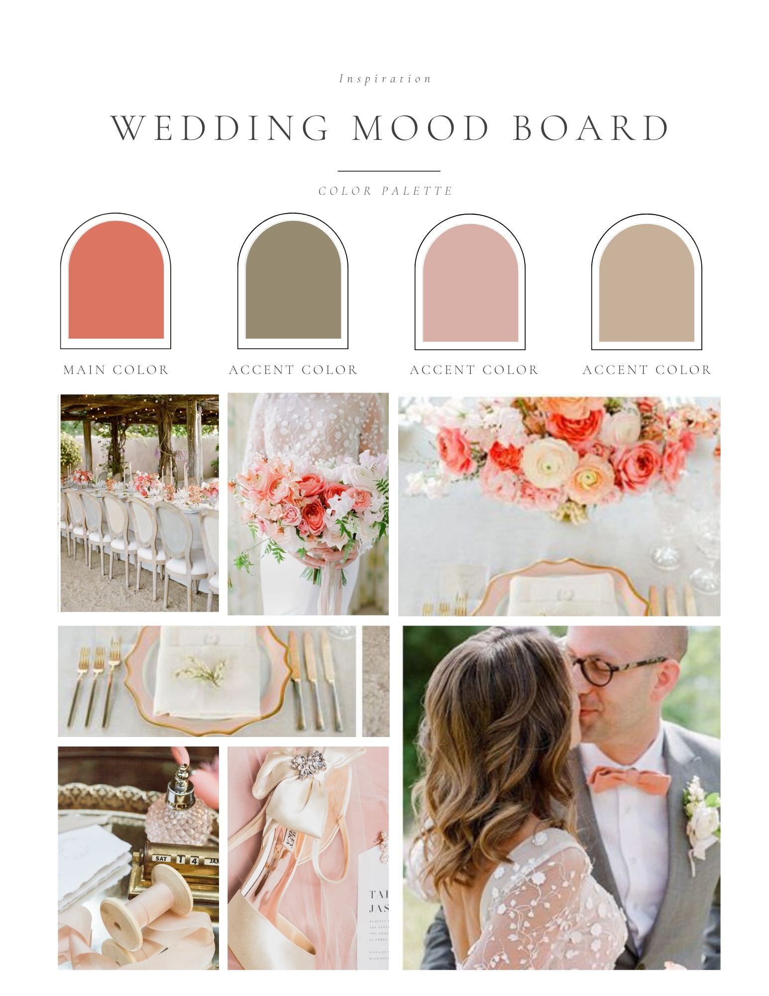 wedding mood board inspiration in wedding planning binder planner