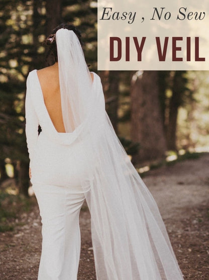 easy no sew bridal veil for moms of brides and weddings