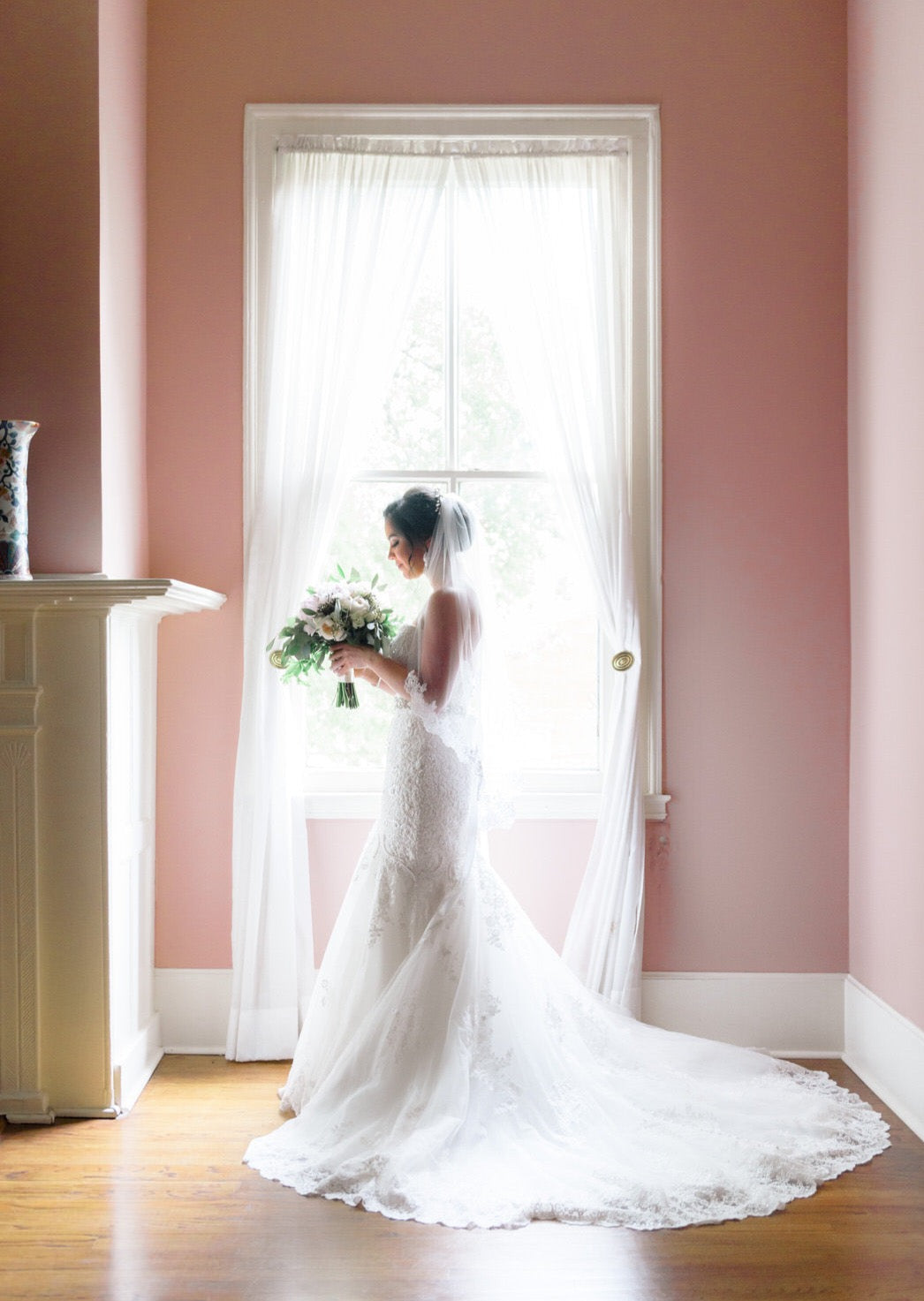 mid length wedding veil