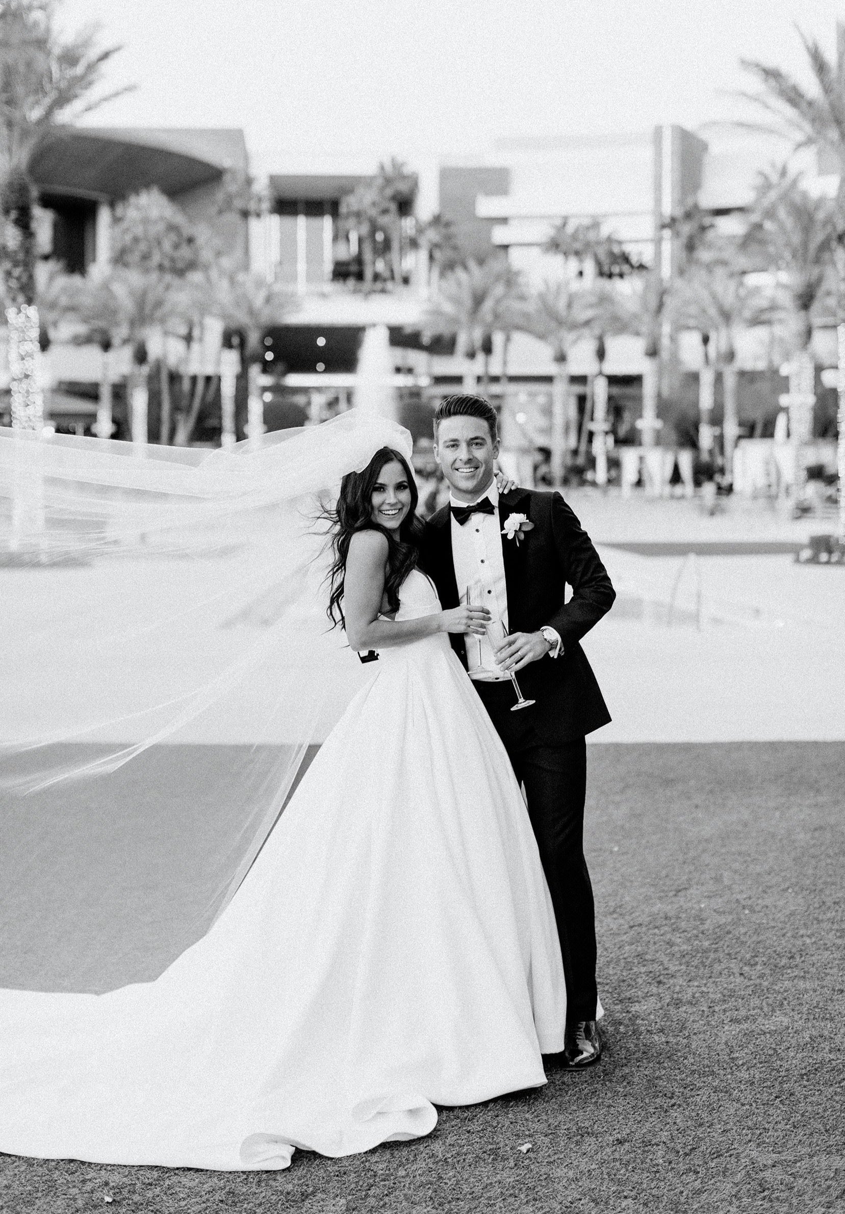 voluminous bubble cathedral length wedding veil with romantic hair down