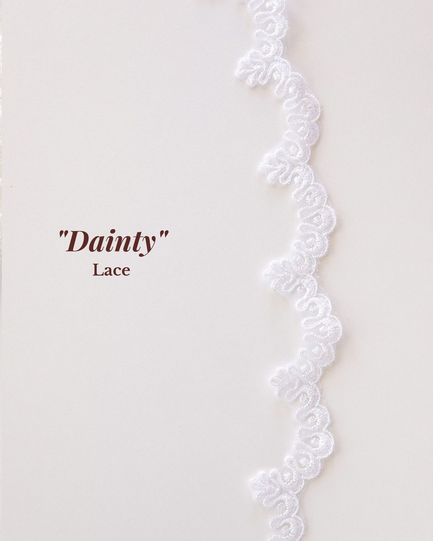 dainty thin scallop lace embroidered trim for veils