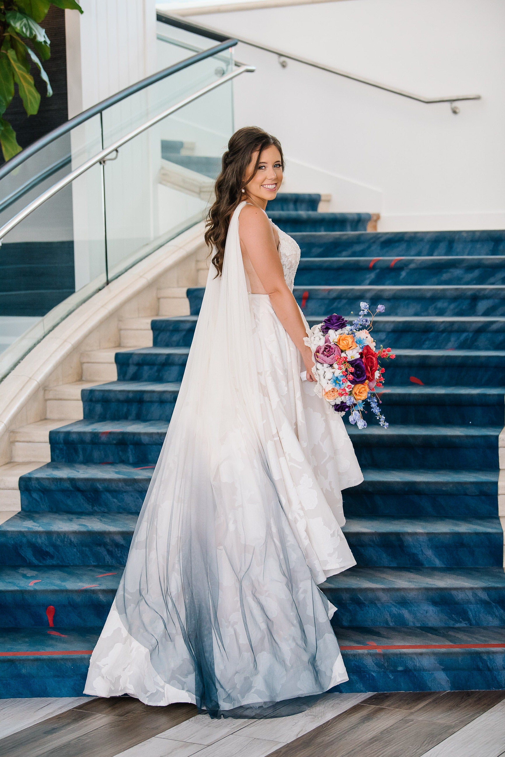 Blue Wedding Veil 