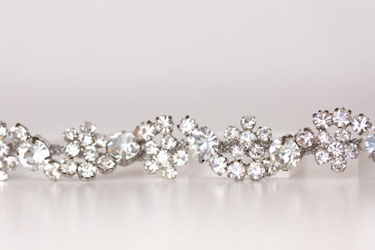 flower diamond bridal hair accessory