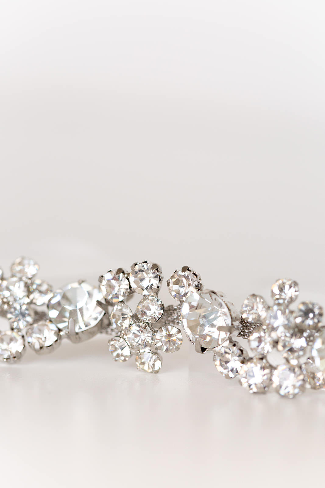 flower diamond chain for bridal headbands