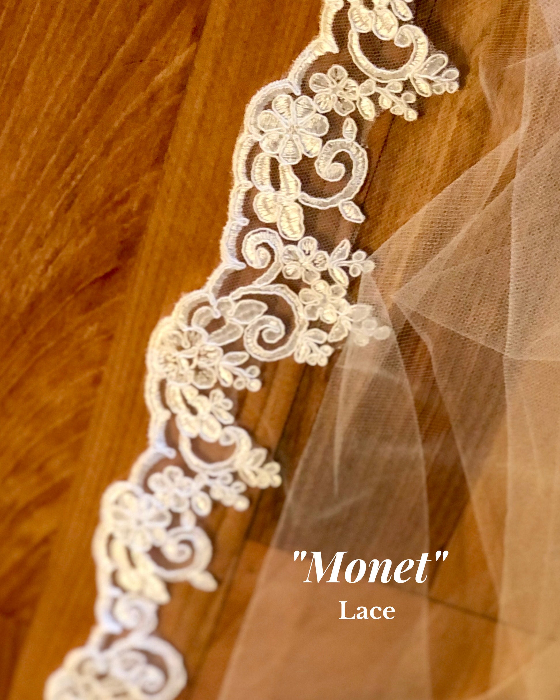 monet swirl French alencon lace trim
