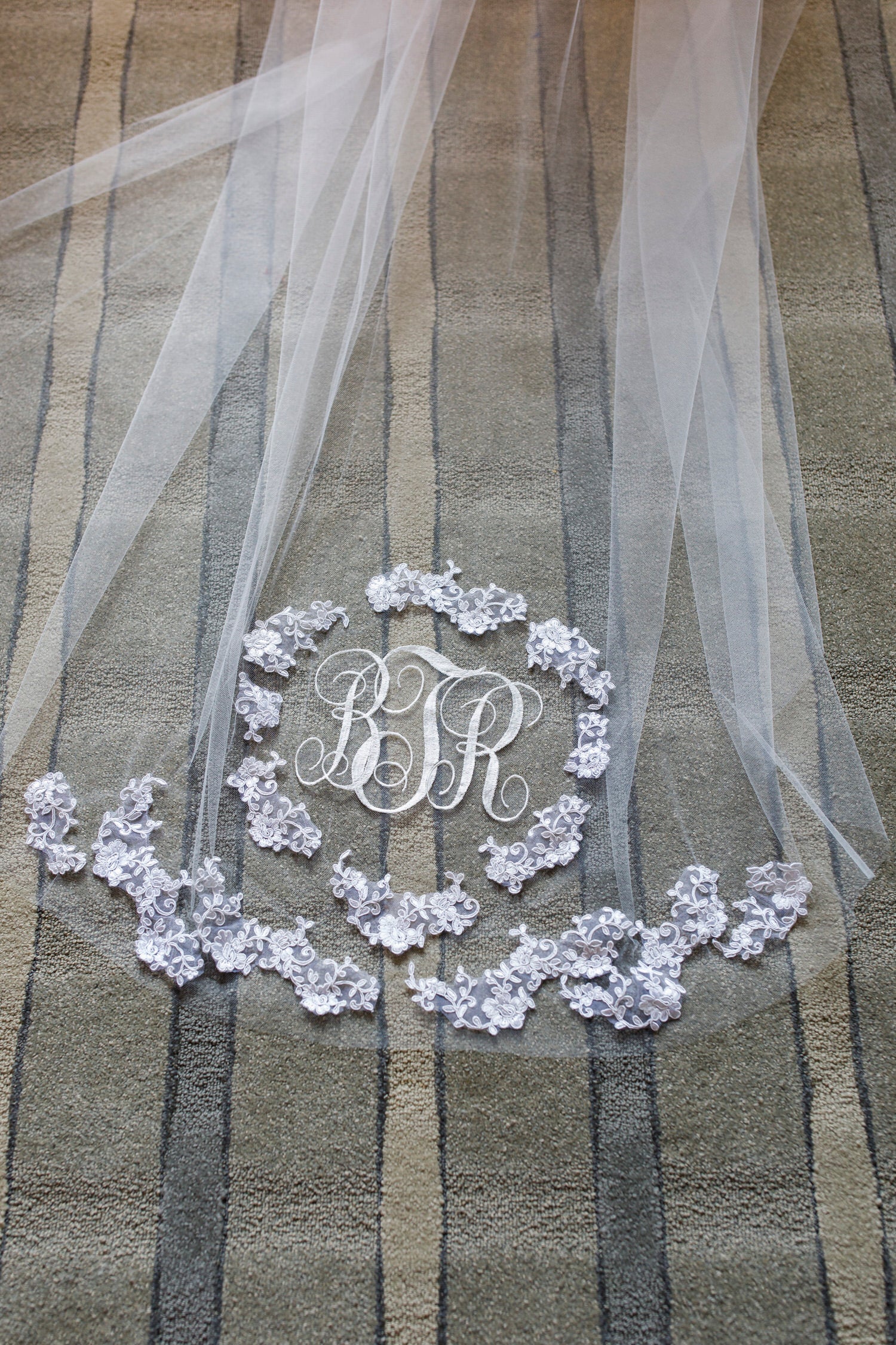 Embroidered Applique Cathedral Veil - Your Wedding Veil Store