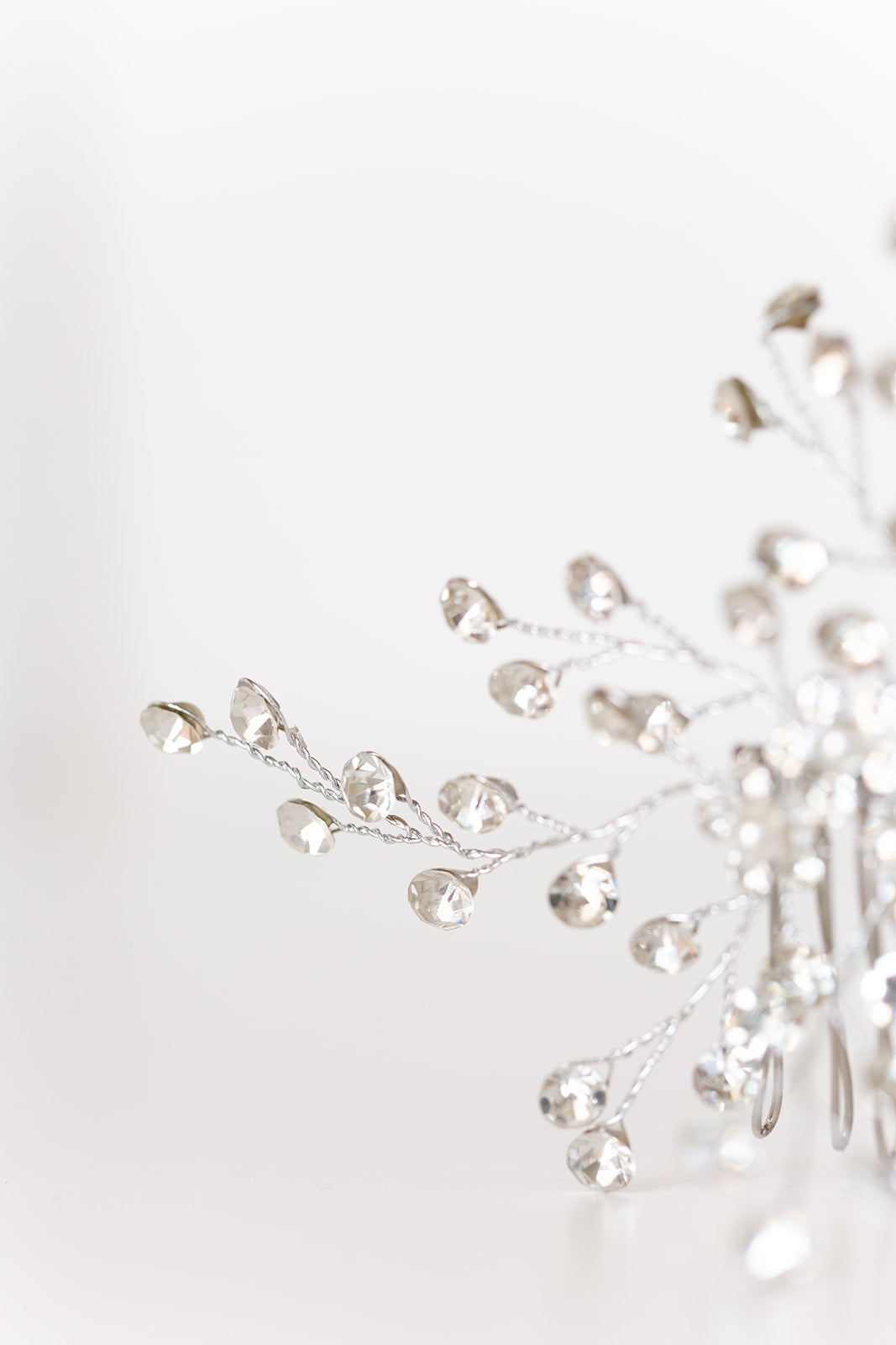 Rhinestone Wedding Hair Comb with Pearls