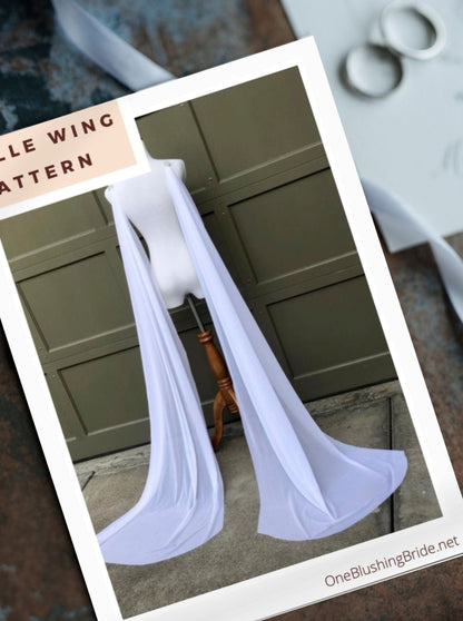 downloadable pdf pattern to make your own tulle wedding wings for brides