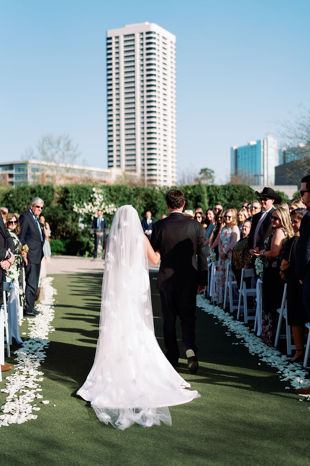 romantic flower cathedral length wedding veil for lawn ceremony